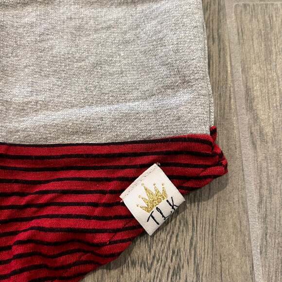 TLK Gray & Red Drop Hem Long Sleeve Shirt Size 18-24 Months - Picture 2 of 5